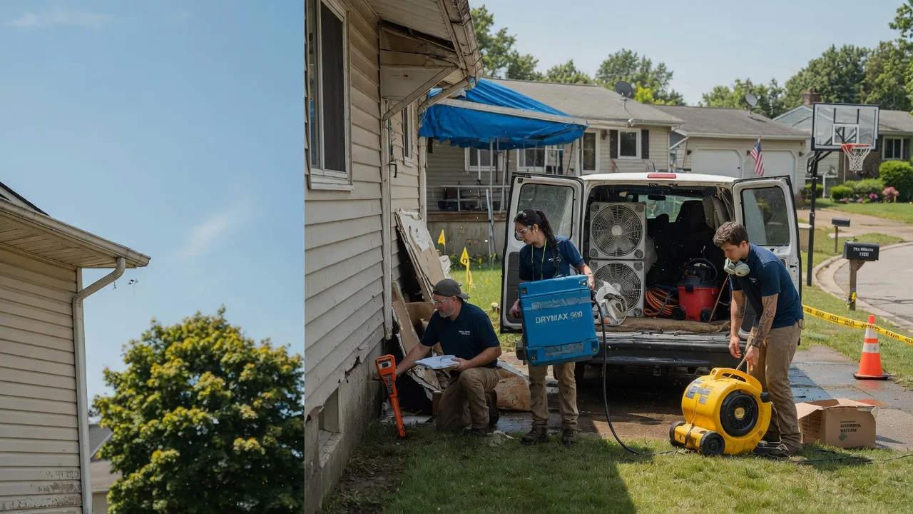 Ceiling Leak Cleanup in Mesopotamia, OH near me